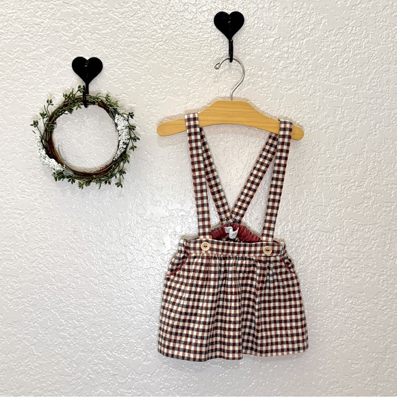 Zara Baby Girl Checked Pinafore Dress | Size 12-18M - Picture 1 of 6